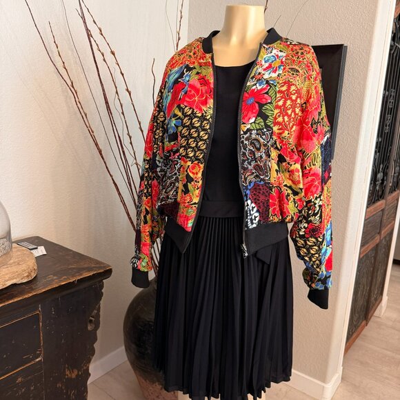 silence&noise COTTON Bomber Style w/ Deep Front Pockets Zip Front JACKET - Picture 5 of 8